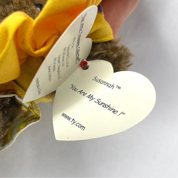 Ty Beanie Susannah Sunflower Bear Plush Teddy - Picture 11 of 12